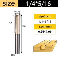 Mũi soi gỗ thẳng CNC lấy nền, Mũi phay gỗ TIDEWAY cốt 6.3mm và 12.7mm sử dụng cho máy phay, máy cắt CNC