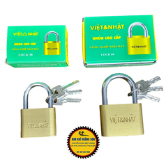 Ổ khóa bấm Việt Nhật Lock 50 - 60mm siêu bền, Ổ khóa cửa bấm đồng thau chịu lực cực kỳ chắc chắn