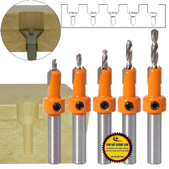 Mũi khoan mồi âm vít gỗ 2 tầng 3-4mm chất liệu thép cứng cao cấp, Mũi khoét âm hợp kim loạt tốt