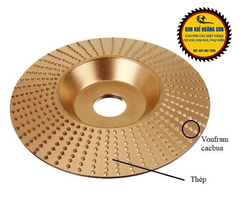 Đĩa mài gỗ đa năng, Lưỡi chà nhám gỗ dùng cho máy mài cầm tay lỗ trục 16mm chất liệu hợp kim cao cấp