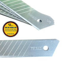 Lưỡi dao rọc giấy lớn dài 100mm hộp 10 lưỡi dao, Lưỡi dao trổ to cắt giấy FEIBAO chất liệu thép tốt