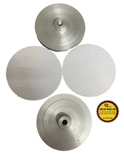 Đế dán chà nhám nhôm, đĩa nhôm, bát nhôm loại 1 tấc đường kính100mm lỗ trục 10mm siêu bền