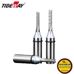 Mũi phay CNC cắt gỗ, Dao phay 3 cánh thẳng TCT Tideway cốt trục 12.7mm chất liệu hợp kim C45 cao cấp