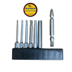 Bộ Mũi Lục Giác, Lục Bông (Bi), Hoa Thị, Vít Bake từ tính dài 65mm/100mm - Chuôi lục giác 6.35mm
