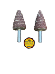 Nhám trụ cây thông, Nhám chuôi, Nhám xếp trụ thông, Đầu mài nhám inox cỡ 20mm 25mm 30mm chuôi 6mm