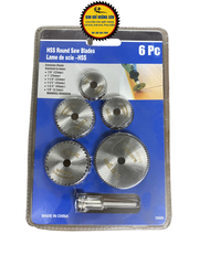 Lưỡi cắt mini bộ lưỡi cưa gỗ 6 chi tiết thép gió HSS đường kính từ 22mm - 50mm cán trục 3.2mm gắn máy khoan cầm tay