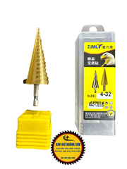 Mũi khoan tháp bước phủ thép HSS cao cấp 4-32mm khoan đa năng chuôi lục giác khoét lỗ sắt gỗ nhựa
