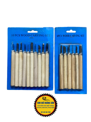 Bộ khắc gỗ, Bộ đục gỗ chạm khắc 6-10 chi tiết, Bộ điêu khắc gỗ đầu dao thép cao cấp chống rỉ, tay cầm gỗ chắc
