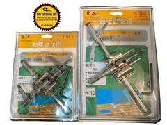 Mũi khoét lỗ tròn thạch cao LE GONG, khoan khoét gỗ điều chỉnh đầu 40-200mm hợp kim cao cấp đa năng