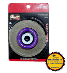 Đá cắt kính đỏ, xanh FEIBAO 100mm, Lưỡi mài kính 2 mặt phủ kim cương lỗ trục 20mm lớp cắt siêu mịn