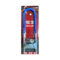 Khoá Chữ U Dài 34 - 42cm HengLong, Khoá Cửa Kính Cường Lực, Khóa Xe Nhiều Nấc Điều Chỉnh Bảo Vệ Gia Đình