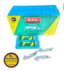 Lưỡi dao cắt mica, alu xanh BSX 1 hộp 10 lưỡi, Dao mỏ quạ cắt mạch in, nhựa chất liệu thép độ bền cao