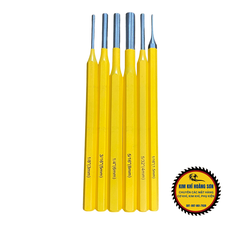 Bộ đột sắt, đục sắt lỗ tròn 6 chi tiết chất liệu thép CR-V cao cấp chuyên dụng trong ngành cơ khí