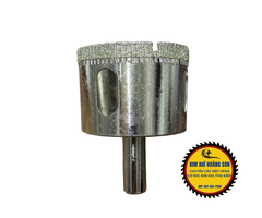 Mũi khoan kính, gạch men, khoan đá lỗ tròn đường kính từ 32mm - 120mm, đầu mũi phủ hạt kim cương sắc bén