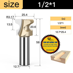 Mũi phay tay nắm âm gỗ cốt trục 12.7mm, mũi soi rãnh khoét cánh tủ TIDEWAY cao cấp hợp kim sắc bén