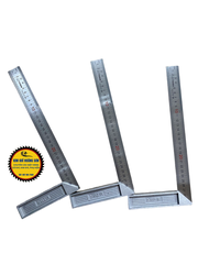 Thước ke góc vuông 30cm chất liệu thép không gỉ FEIBAO, Thước vuông góc kim loại sử dụng đo đạc trong nhiều ngành nghề