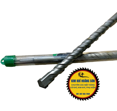 Mũi khoan bê tông 2 cạnh dài 18 - 20mm x 310mm, Mũi khoan xuyên tường Mỹ Nicholson chuôi gài phủ Titanium chịu lực tốt