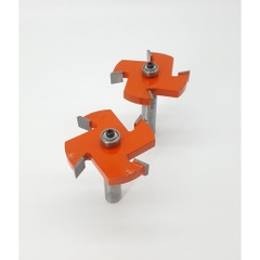 Mũi phay gỗ, Mũi soi cuốc 4 cánh có bi cao cấp chân to 12.7mm, hợp kim siêu bền, chịu nhiệt tốt