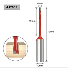 Mũi khoan gỗ TCT, Khoan dàn Tideway liên kết bản lề chốt gỗ ốc cam CNC Đen-R, Đỏ-L hợp kim cao cấp