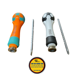 Tô vít mini cán cao su đường kính thân mũi 4mm đảo chiều 2 - 4 chấu, có lẫy điều chỉnh độ dài ngắn