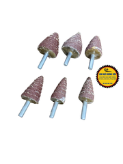 Nhám trụ cây thông, Nhám chuôi, Nhám xếp trụ thông, Đầu mài nhám inox cỡ 20mm 25mm 30mm chuôi 6mm