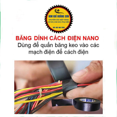 Băng Keo Điện, Băng Dính Điện Nano PVC Đài Loan Kích Thước 0.12mm x 18mm x 10 yard Hàng Chính Hãng