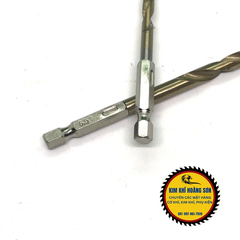 Bộ 10 Mũi Khoan Thép Hss Chuôi Lục Giác Đường Kính Từ 1.5 - 6mm Khoan Kim Loại, Sắt, Nhôm, Gỗ, Nhựa