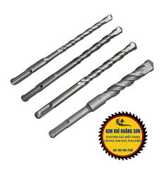 Mũi khoan bê tông tường 2 cạnh dài 6 - 16mm x 160mm, Mũi khoan bê tông 2 chấu Soyi phủ titanium chịu lực tốt
