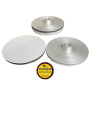 Đế dán chà nhám nhôm, đĩa nhôm, bát nhôm loại 1 tấc đường kính100mm lỗ trục 10mm siêu bền