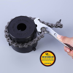 Cờ lê xích thép trắng , mỏ lết dây xích răng cưa siêu cứng 9'' FEIBAO mở nắp lọc dầu nhớt, vam tháo cốc lọc dầu