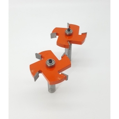 Mũi phay gỗ, Mũi soi cuốc 4 cánh có bi cao cấp chân to 12.7mm, hợp kim siêu bền, chịu nhiệt tốt