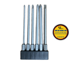 Bộ Mũi Lục Giác, Lục Bông (Bi), Hoa Thị, Vít Bake từ tính dài 65mm/100mm - Chuôi lục giác 6.35mm