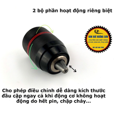 Đầu kẹp mũi khoan AutoLock bằng kim loại 10mm - 13mm San Ou - Đầu khoan thay thế hàng cao cấp