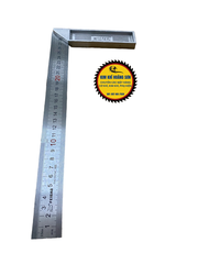 Thước ke góc vuông 30cm chất liệu thép không gỉ FEIBAO, Thước vuông góc kim loại sử dụng đo đạc trong nhiều ngành nghề