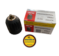 Đầu kẹp mũi khoan măng ranh chuôi ren, côn 10mm kẹp mũi khoan đường kính từ 0.8mm đến 10mm, đầu vặn nhanh không khóa ACZ