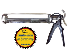 Súng bắn keo silicone bằng inox chính hãng, Súng bơm keo silicone màu đen chuyên dụng chắc chắn