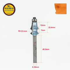 Mũi soi chỉ tơ gỗ phay 1 kẻ chỉ đũa mũi vẽ RHINO cốt bé 6.35mm có bi độ chính xác và khả năng chịu nhiệt cao