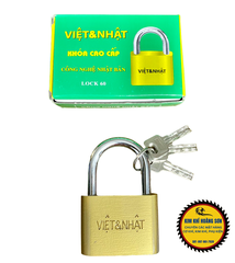 Ổ khóa bấm Việt Nhật Lock 50 - 60mm siêu bền, Ổ khóa cửa bấm đồng thau chịu lực cực kỳ chắc chắn