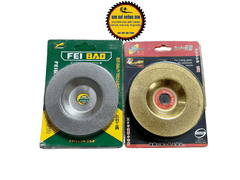 Đá mài kính đỏ, xanh FEIBAO đường kính 100mm, Lưỡi mài kim cương, đá, gạch lỗ trục 20mm đa năng