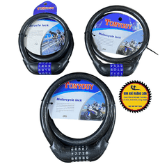 Khóa dây xe đạp mật khẩu 4 - 5 số Tonyouy khóa chống trộm xe đạp, xe máy, khóa cửa loại tốt (có thể đổi mã số)