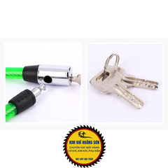 Khoá dây cáp ổ khóa dây chống cắt chống trộm xe đạp xe máy nhà cửa, khóa dài 65cm chắc chắn dễ sử dụng kèm 2 chìa