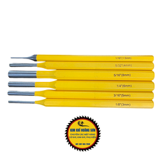 Bộ đột sắt, đục sắt lỗ tròn 6 chi tiết chất liệu thép CR-V cao cấp chuyên dụng trong ngành cơ khí