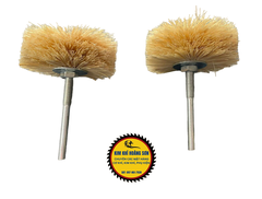 Chổi tre đánh bóng sản phẩm gỗ, đá, làm mịn bề mặt, sợi tre cao cấp siêu bền, có cán lắp máy khoan cầm tay