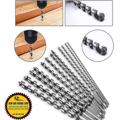 Mũi khoan gỗ xoắn ốc đường kính từ 10 - 25mm x 460mm chất liệu thép cacbon phù hợp máy khoan bàn