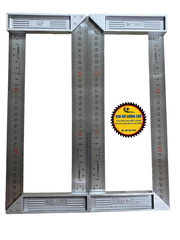 Thước ke góc vuông 30cm chất liệu thép không gỉ FEIBAO, Thước vuông góc kim loại sử dụng đo đạc trong nhiều ngành nghề