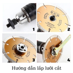 Bộ dụng cụ cờ lê, thớt mài long đen hỗ trợ tháo lắp máy mài, máy cắt cầm tay đa năng tiện dụng