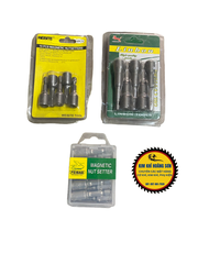 Đầu chụp bulong, Đầu bắn vít tôn 8mm dài, ngắn chuôi lục giác 6.35mm có nam châm cố định, thông dụng