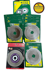 Đá cắt kính đỏ, xanh FEIBAO 100mm, Lưỡi mài kính 2 mặt phủ kim cương lỗ trục 20mm lớp cắt siêu mịn