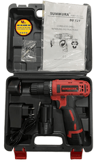 Máy khoan pin 12V SUMIKURA SU121, Máy Khoan Vặn Vít Dùng Pin 2 Chức Năng, Không Chổi Than, Kèm Pin Sạc Và Mũi Cr-V 65mm