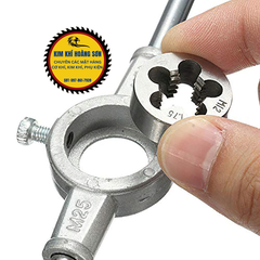 Bộ taro 20 chi tiết tạo ren trong và ren ngoài M3-M12, chất liệu hợp kim siêu cứng gồm tay quay taro